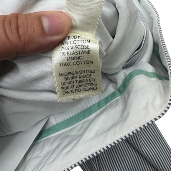 Ecru Madison Crop Straight Leg Blue Stripe Pant - Picture 6 of 14